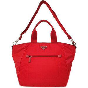 Prada Tessuto 2way tote Shoulder bag Red